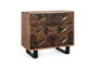 Giner y Colomer Cómoda de Madera de Acacia y Patas de Metal 3 Cajones